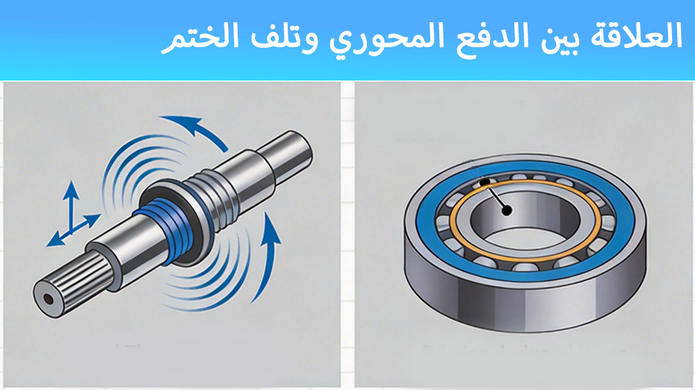 العلاقة بين الدفع المحوري وتلف موانع التسرب.
