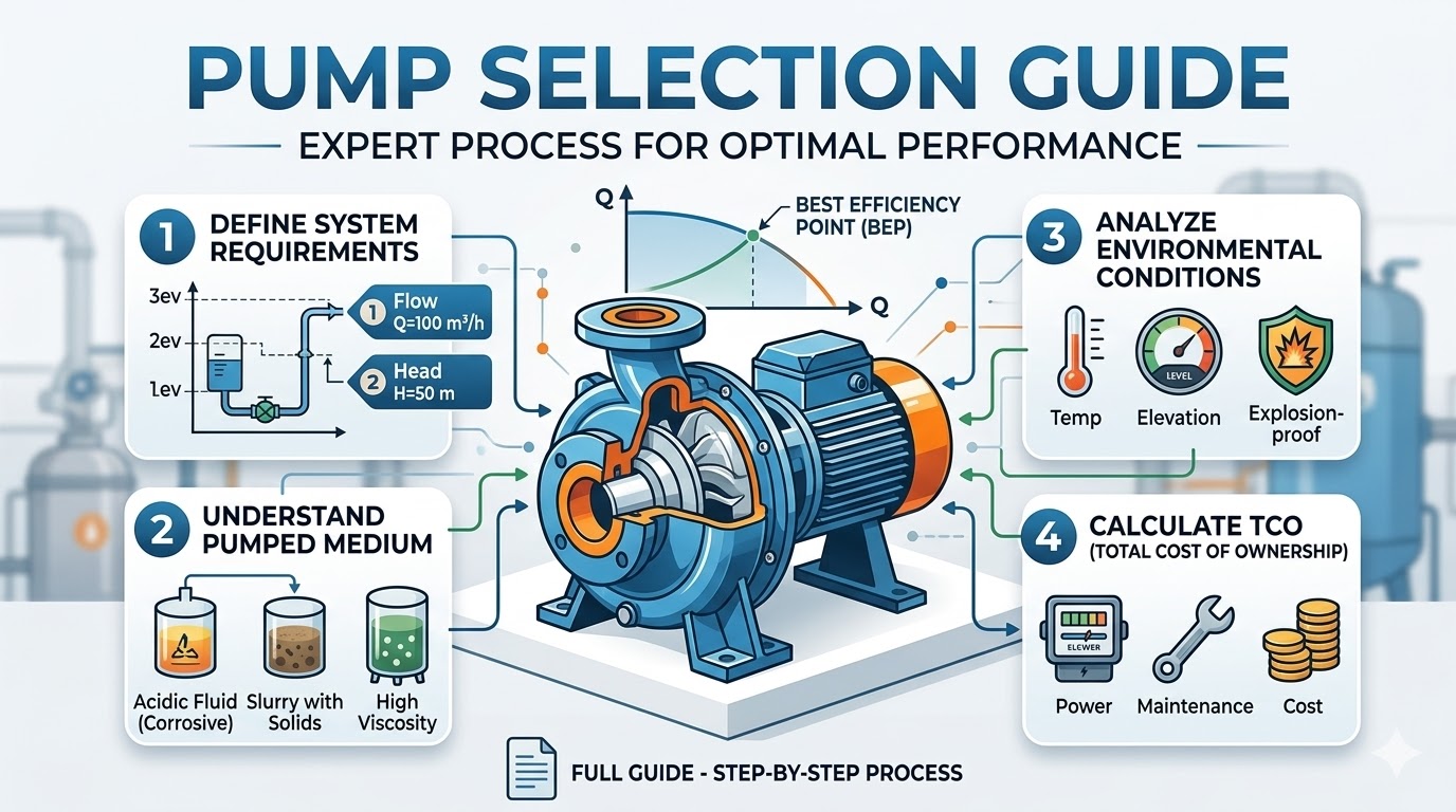 أساسيات اختيار المضخات: لماذا لا تُعدّ القوة كل شيء أساسيات اختيار المضخات: لماذا لا تُعدّ القوة كل شيء