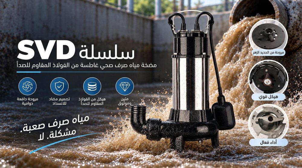 Stream SVD مضخة صرف صحي غاطسة مزودة بنظام تقطيع Stream SVD مضخة صرف صحي غاطسة مزودة بنظام تقطيع