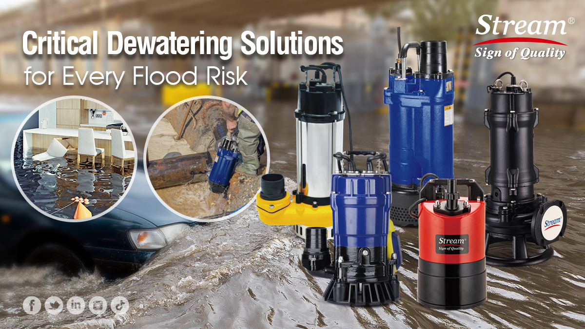 الأمطار الغزيرة تجلب مخاطر الفيضانات - لدينا حلول تجفيف المياه التي تحتاجها